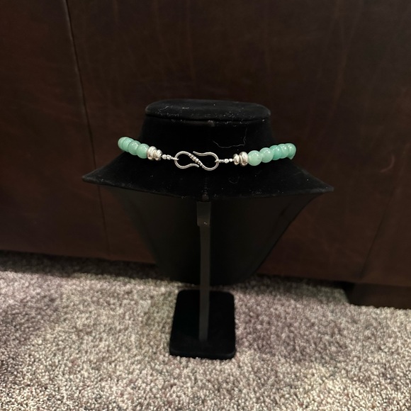Hand Crafted “One of a Kind” Amazonite & Sterling Silver Beaded Necklace - Picture 3 of 3